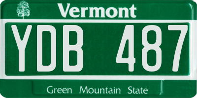 VT license plate YDB487