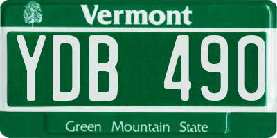 VT license plate YDB490