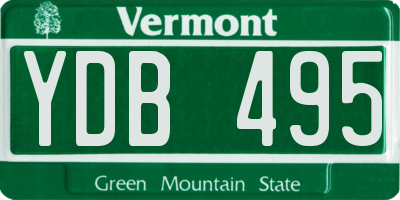 VT license plate YDB495