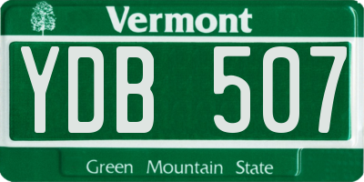VT license plate YDB507