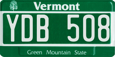 VT license plate YDB508