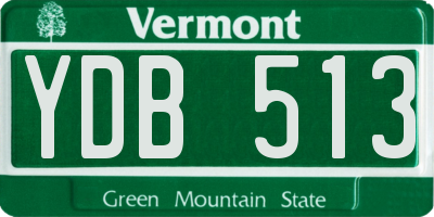 VT license plate YDB513