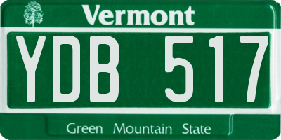 VT license plate YDB517