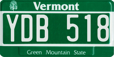 VT license plate YDB518