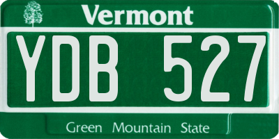 VT license plate YDB527