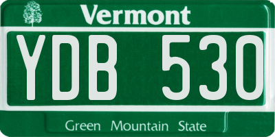 VT license plate YDB530