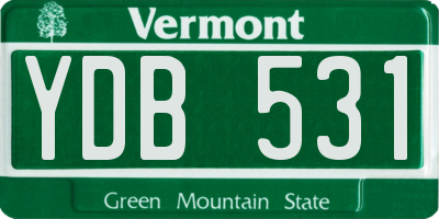 VT license plate YDB531