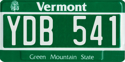 VT license plate YDB541