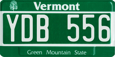 VT license plate YDB556