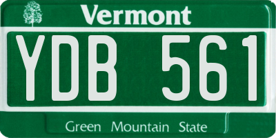 VT license plate YDB561