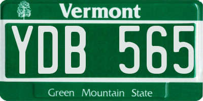VT license plate YDB565