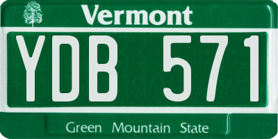 VT license plate YDB571