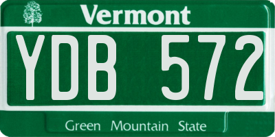 VT license plate YDB572