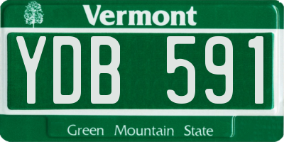 VT license plate YDB591