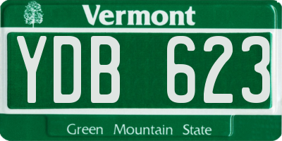 VT license plate YDB623