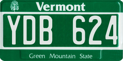 VT license plate YDB624