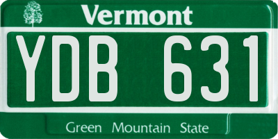 VT license plate YDB631