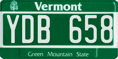 VT license plate YDB658