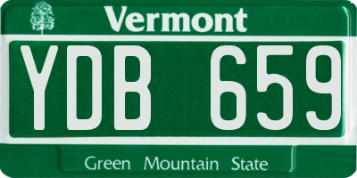 VT license plate YDB659
