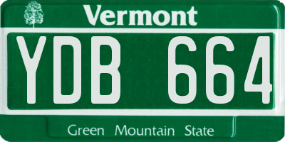VT license plate YDB664