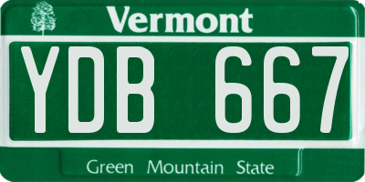VT license plate YDB667