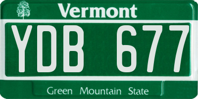 VT license plate YDB677