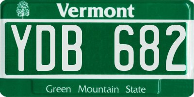 VT license plate YDB682