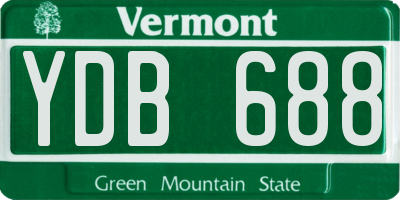 VT license plate YDB688