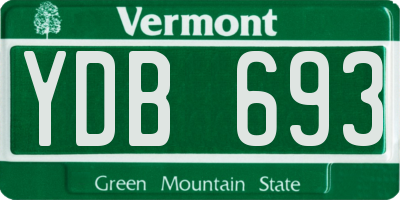 VT license plate YDB693