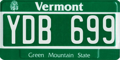 VT license plate YDB699