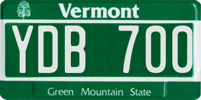 VT license plate YDB700