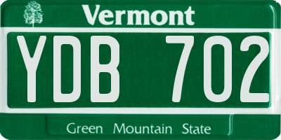 VT license plate YDB702