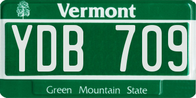 VT license plate YDB709