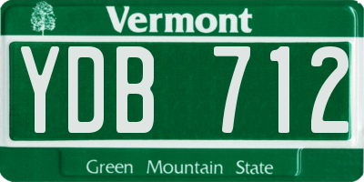 VT license plate YDB712
