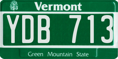VT license plate YDB713