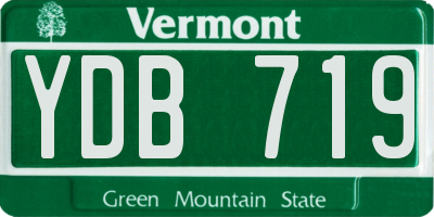 VT license plate YDB719
