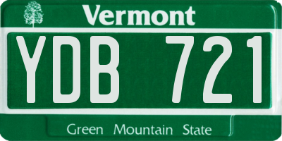 VT license plate YDB721