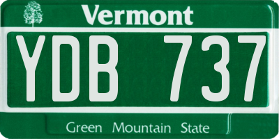 VT license plate YDB737