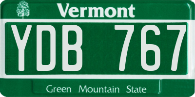 VT license plate YDB767