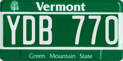 VT license plate YDB770