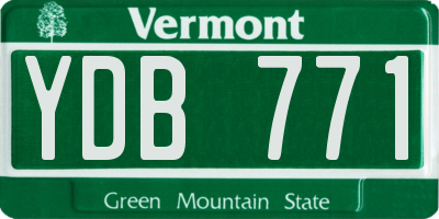 VT license plate YDB771