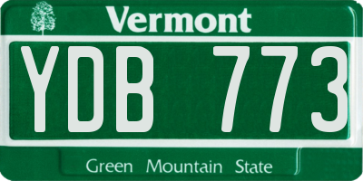 VT license plate YDB773