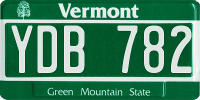 VT license plate YDB782