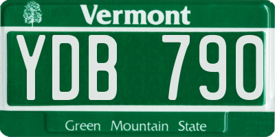 VT license plate YDB790