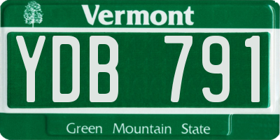 VT license plate YDB791