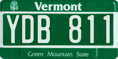 VT license plate YDB811