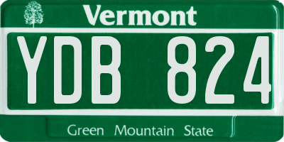 VT license plate YDB824