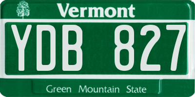 VT license plate YDB827