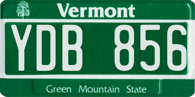 VT license plate YDB856