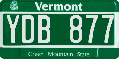 VT license plate YDB877